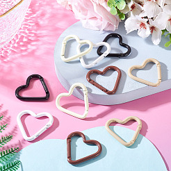 10Pcs 5 Colors Aluminum Spring Gate Rings&nbsp;KEYC-TA0004-77