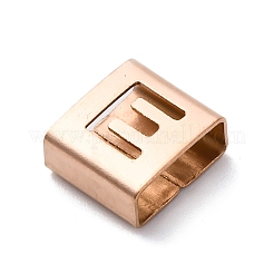 Ion Plating(IP) 304 Stainless Steel Square Slide Charms&nbsp;STAS-L132-25E-RG