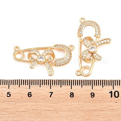 Brass Pave Clear Cubic Zirconia Pendants&nbsp;KK-L274-09G