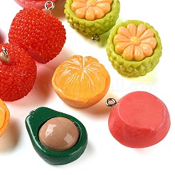 Opaque Resin Imitation Fruit Pendants&nbsp;RE-CBAFC07-02P