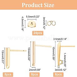 Brass Stud Earring Findings&nbsp;KK-FH0003-77