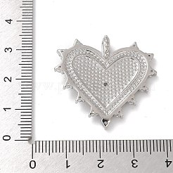 Brass Micro Pave Cubic Zirconia Pendants&nbsp;KK-P294-15P