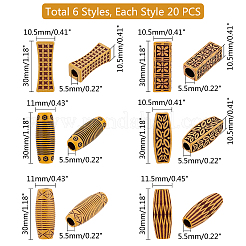 Plastic Dreadlocks Braiding Beads&nbsp;OHAR-NB0001-13