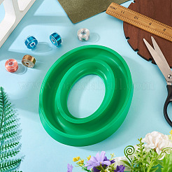 プラスチック製楕円形ボビンホルダー1個  ボビンオーガナイザーキーパー  縫製用具  薄緑  171x140x20.5mm&nbsp;AJEW-TA0003-08B