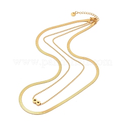 二重層のネックレス  女性用304ステンレスペンダントネックレス  無限大  15.94インチ（40.5cm）  無限：10x5mm&nbsp;NJEW-A032-04G-03