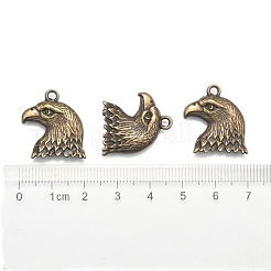 チベット風亜鉛合金チャーム  鉛フリー＆カドミウムフリー  ワシ  アンティークブロンズ  21.8x18.7x4mm  穴：2mm  約200個/500g&nbsp;TIBEP-R334-020AB-RS
