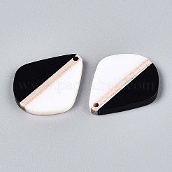Opaque Resin & Wood Pendants&nbsp;RESI-T057-74B