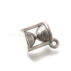 変色防止304ステンレススチールペンダント  砂時計チャーム  ステンレス鋼色  15.5x13x10mm  穴：2mm&nbsp;X-STAS-I321-63P
