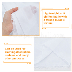 DIY クラフト用ポリエステル シフォン生地  服飾材料  ホワイト  1500mm&nbsp;DIY-WH0888-04