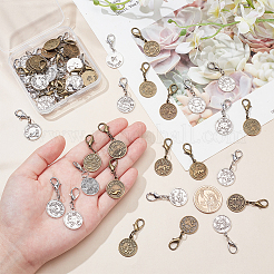 48Pcs 24 Styles Alloy Pendant Decorations&nbsp;HJEW-FH00013