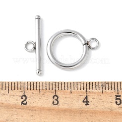 304ステンレススチールトグル留め具  ステンレス鋼色  17.5x14x2mm  穴：2.3ミリメートル;バー：21x5.5x2ミリメートル&nbsp;STAS-Z124-01C-P
