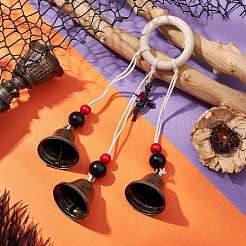 Halloween Theme Iron Bell Pendant Decoration&nbsp;HJEW-JM02478