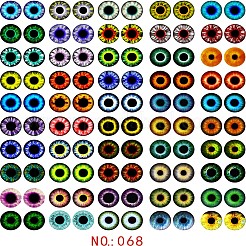 Printed Transparent Glass Cabochons&nbsp;GL-CBAA22A-09