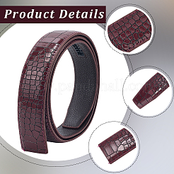 Cowhide Leather Crocodile Skin Pattern Waist Belts for Men&nbsp;AJEW-WH20020-437A