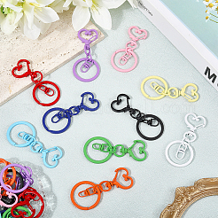 20Pcs 10 Colors Iron Keychain Clasps&nbsp;FIND-SC0017-35