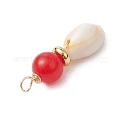 6Pcs 6 Colors Natural White Jade & Quartz & Black Onyx(Dyed & Heated) & Rhodochrosite & Dyed Malaysia Jade & Lemon Jade Pendants&nbsp;PALLOY-JF03198