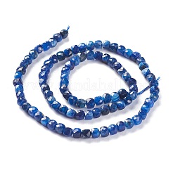 天然カヤナイト/シアナイト/ジステンビーズ連売り  キューブ  多面カット  4~5x4~5x4~5mm  穴：0.9mm  約83個/連  15.55インチ（39.5cm）&nbsp;G-A026-B01-4mm
