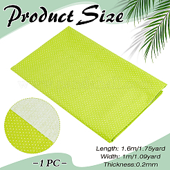 1mの水玉模様の綿生地  服飾材料  DIYの工芸品について  緑黄  1600x0.2mm&nbsp;DIY-PH0038-29A
