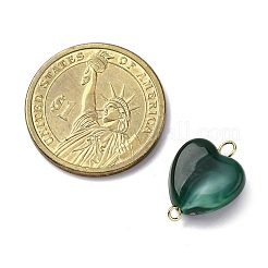 Acrylic Imitation Gemstone Style Heart Connector Charms&nbsp;PALLOY-JF03510-02