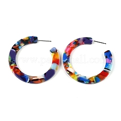 Cellulose Acetate(Resin) Half Hoop Earrings&nbsp;X-KY-S163-374