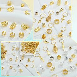 200Pcs Iron Hair Coil Cuffs&nbsp;X1-AJEW-SZC0021-02G