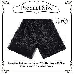 Polyester Leaf Lace Embroidery Fabrics&nbsp;DIY-WH20081-073A