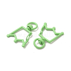 スプレー塗装合金スイベルカニカン  スイベルスナップフック  クラウン  ミックスカラー  35.5x27x2.2mm  穴：4.7x8.7mm&nbsp;FIND-A027-05