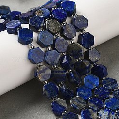 天然石ラピスラズリビーズ連売り  六角  シードビーズで  8.5~9x8.5~10x4~5mm  穴：1mm  約37~38個/連  15.55''~15.75''（39.5~40センチメートル）&nbsp;G-P534-A12-02