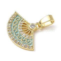 Brass Micro Pave Cubic Zirconia Pendants&nbsp;KK-I371-28G-02