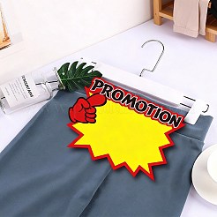4袋4スタイル爆発的な形状と単語新しい空白の看板販売価格ラベルタグ  小売店のコマースはディスプレイを好む  きいろ  9x7.5x0.03cm  50個/袋  1バッグ/スタイル&nbsp;DIY-DJ0005-38