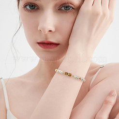 40Pcs 2 Colors Brass Crimp Beads&nbsp;KK-BBC0023-34