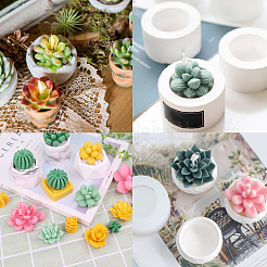 4 Style Succulent Plants Shape Fondant Molds&nbsp;DIY-GF0003-37