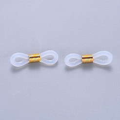 メガネホルダー  メガネゴムラバーループエンド  304ステンレススチール製金具付き  ゴールドカラー  20x5mm&nbsp;X-FIND-R021-02G