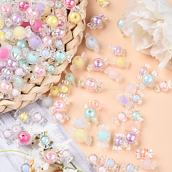 30Pcs Transparent Acrylic Beads&nbsp;TACR-YW0002-35
