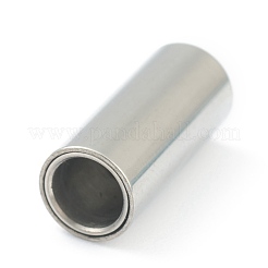 変色しにくい304ステンレススチール製のマグネット留め具と接着端  コラム  ステンレス鋼色  16x6mm  穴：4mm&nbsp;STAS-O148-06B