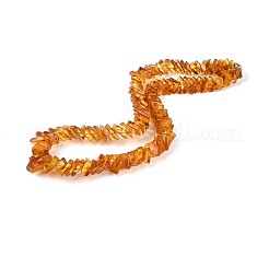 Natural Amber Square Graduated Beaded Necklaces&nbsp;NJEW-T019-03