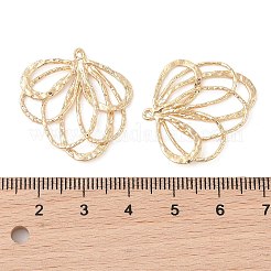 真鍮チャーム  花  14KGP本金メッキ  26.5x25.5x1.5mm  穴：0.8mm&nbsp;KK-N256-01I-G