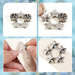 10Pcs Star Alloy Lapel Pin Backs for Backpack Clothes&nbsp;JEWB-PH0001-43S