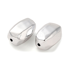 CCBプラスチックビーズ  多面カットコメ  プラチナ  21x12x12mm  穴：2mm&nbsp;CCB-B003-04P