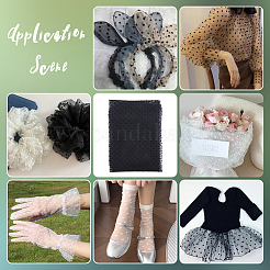 Polyester Polka Dot Mesh Fabric&nbsp;DIY-WH20081-046A