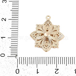 Brass Micro Pave Clear Cubic Zirconia European Dangle Charms Bails&nbsp;KK-Q026-13G