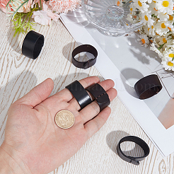 2Sets 2 Colors PU Leather Waist Belt Keeper Rings&nbsp;FIND-GF0009-20A