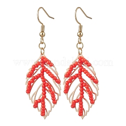 Handmade Glass Seed Beads Dangle Earrings&nbsp;EJEW-MZ00563-02