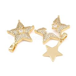 Brass Micro Pave Cubic Zirconia Openable Pendants&nbsp;KK-Z140-30G-01
