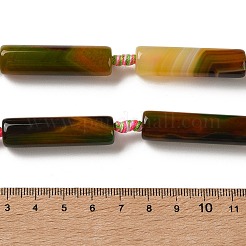 Natural Banded Agate(Dyed & Heated) Beads Strands&nbsp;G-A312-A02-01