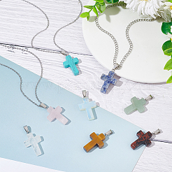 16Pcs 8 Styles Natural & Synthetic Gemstone Pendants&nbsp;G-SC0002-38