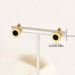 Stainless Steel Flat Round Hoop Earrings&nbsp;PH9939
