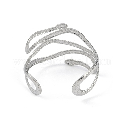 Snake Alloy Cuff Torque Bangles for Women&nbsp;BJEW-K260-01P