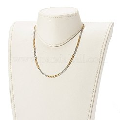 Two Tone 304 Stainless Steel Curb Chain Necklaces&nbsp;NJEW-JN03541