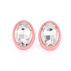 Crystal Rhinestone Oval Stud Earrings with 925 Sterling Silver Pins for Women&nbsp;MACR-S275-037B